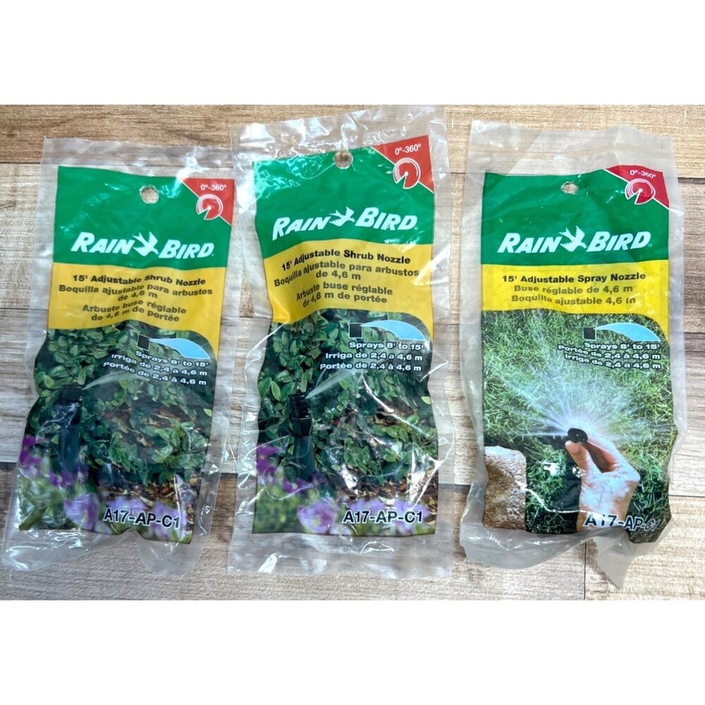 Rain Bird Adjustable Spray & Shrub Nozzle Set Of 3